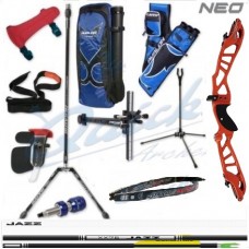 Sebastien Flute Neo Riser & Soul Black Flash Carbon Limbs : Club Level : RECURVE BOW SET : SB9225-setA